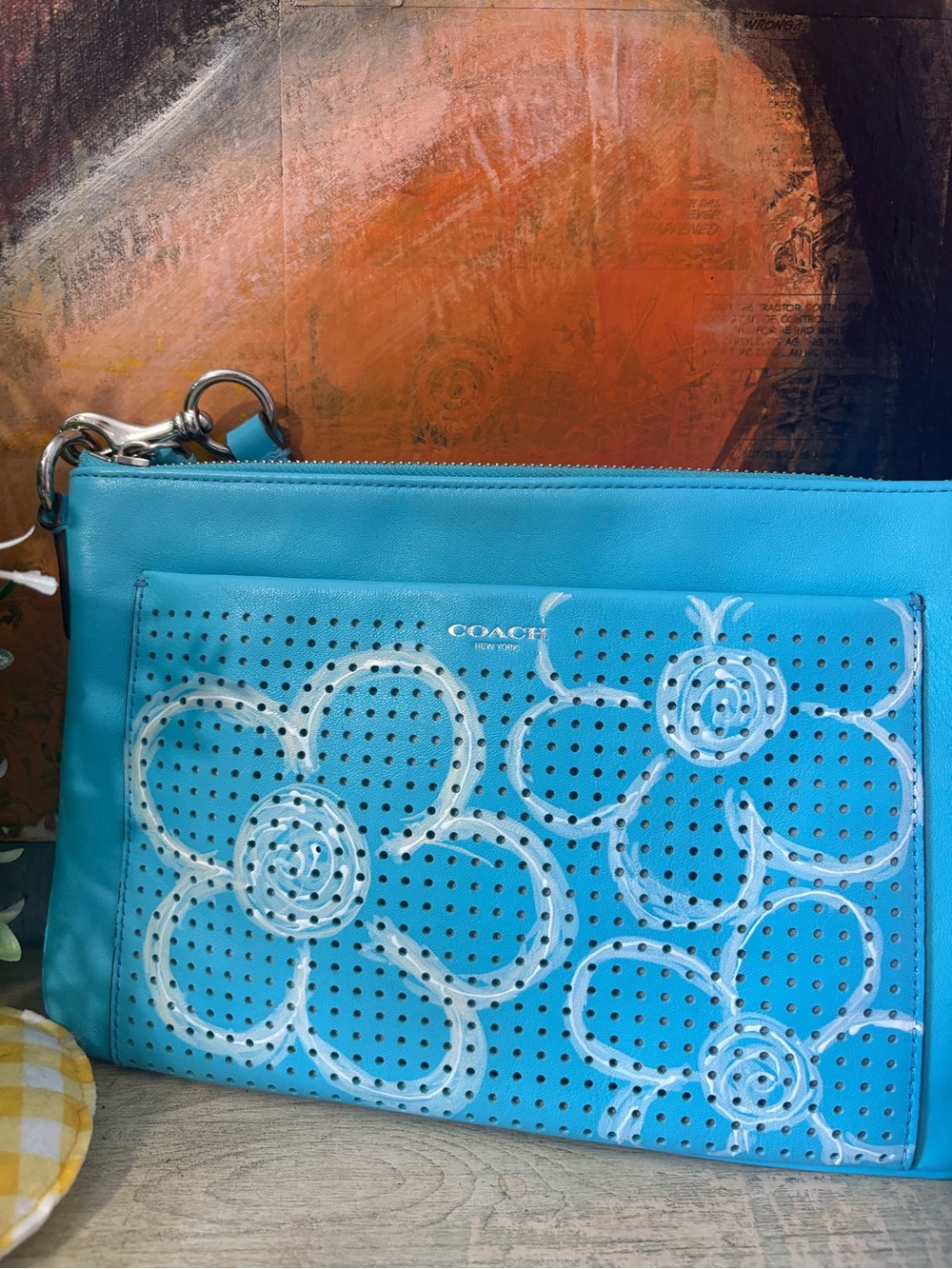 Handpainted CrossBody Bag - Picture 2 of 5